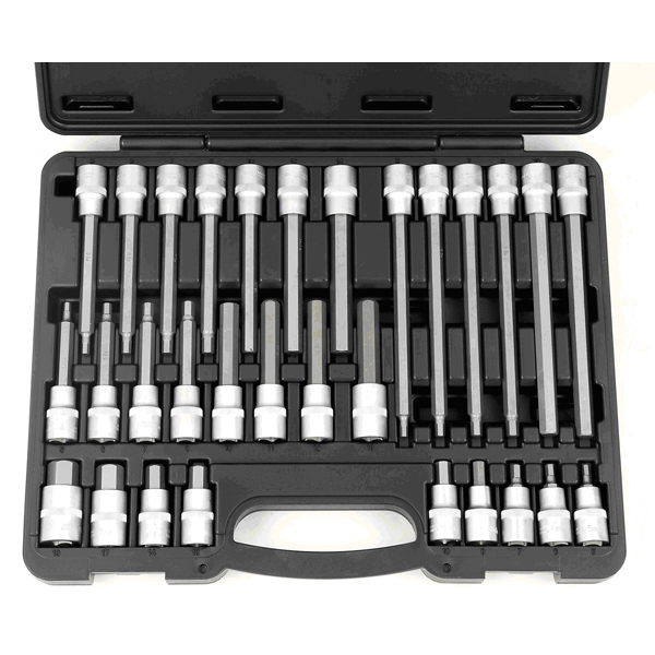 30PCS 1/2”DR.HEX BIT SOCKET SET / Socket, Bits set, Wrenches & Screwdrivers
