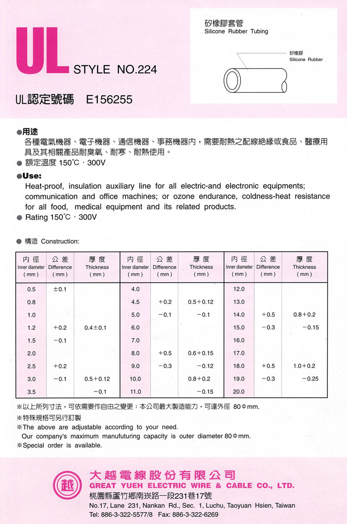 矽橡膠套管