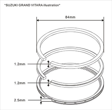 PISTON RING-SUZUKI GRAND VITARA