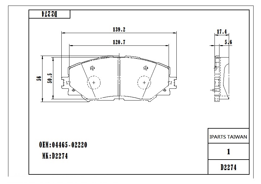 BRAKE PAD-TOYOTA COROLLA