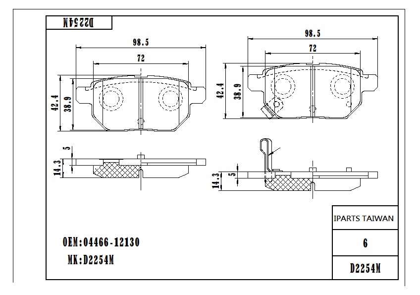 BRAKE PAD-TOYOTA COROLLA BRAKE PAD-TOYOTA COROLLA