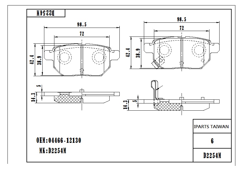 BRAKE PAD-TOYOTA COROLLA