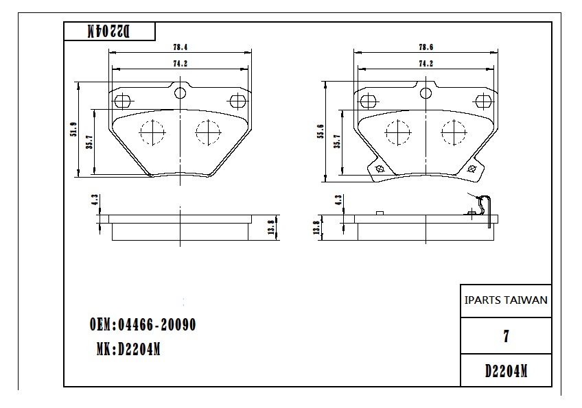 BRAKE PAD-TOYOTA COROLLA BRAKE PAD-TOYOTA COROLLA