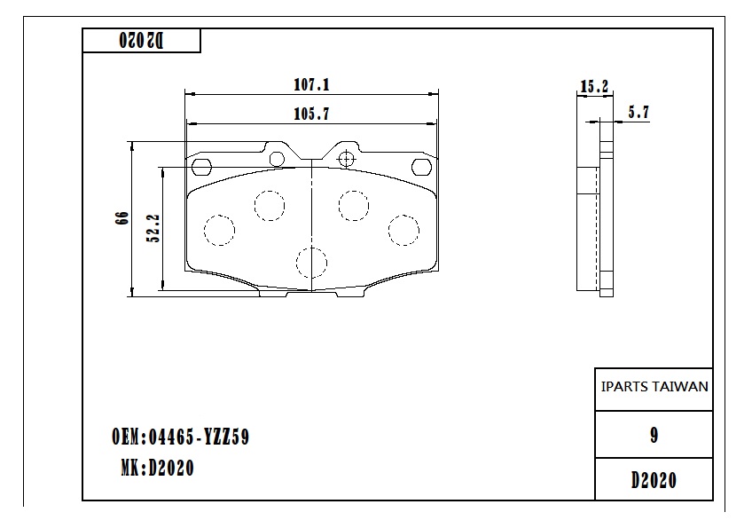 BRAKE PAD-TOYOTA HILUX BRAKE PAD-TOYOTA HILUX