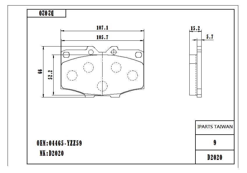 BRAKE PAD-TOYOTA HILUX