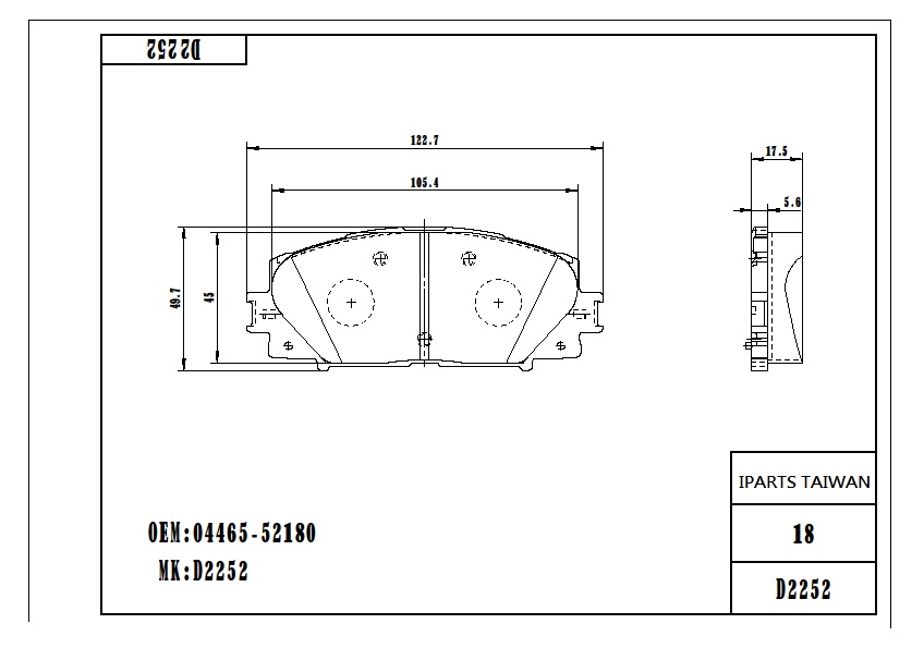 BRAKE PAD-TOYOTA VITZ BRAKE PAD-TOYOTA VITZ