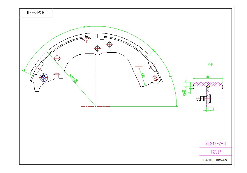 BRAKE SHOE-TOYOTA HIACE AND DAIHATSU