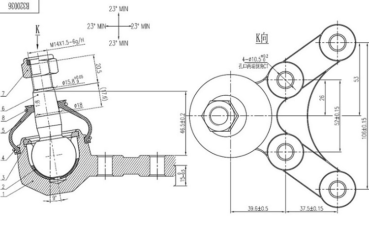 SUSPENSION BALL JOINT LOWER SUSPENSION BALL JOINT LOWER