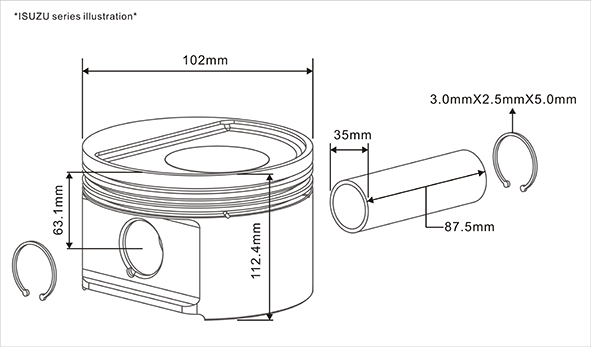 PISTON-ISUZU PISTON-ISUZU