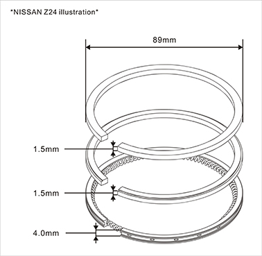 PISTON RING-NISSAN Z24