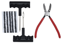 TIRE REPAIR SET( REMOVAL/TRIM PLASTIC RIVETS BUCKLE CLAMP PLIERS)