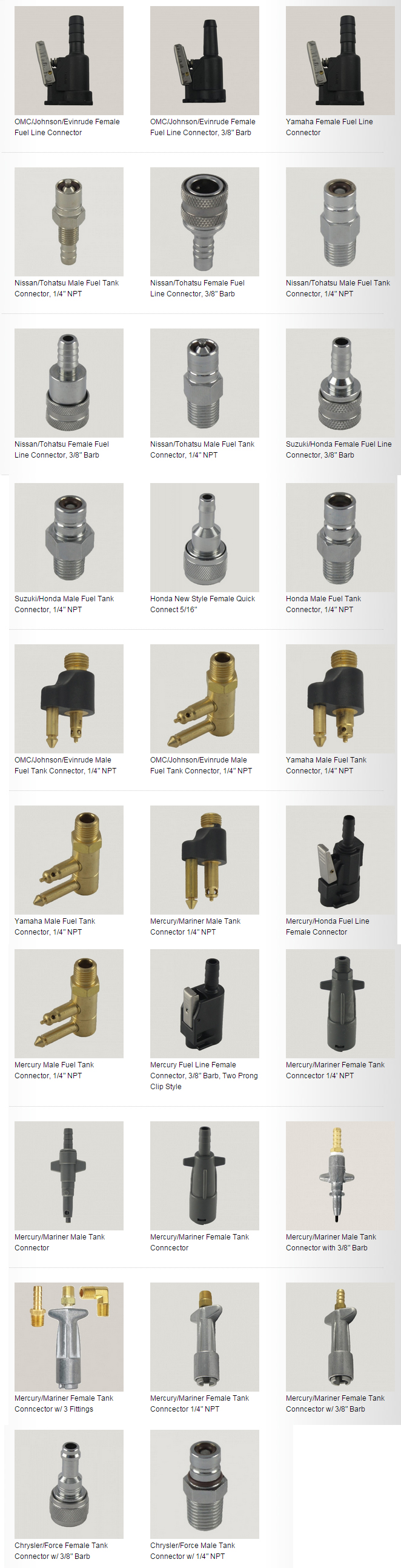 Fuel Line Connectors Fuel Line Connectors
