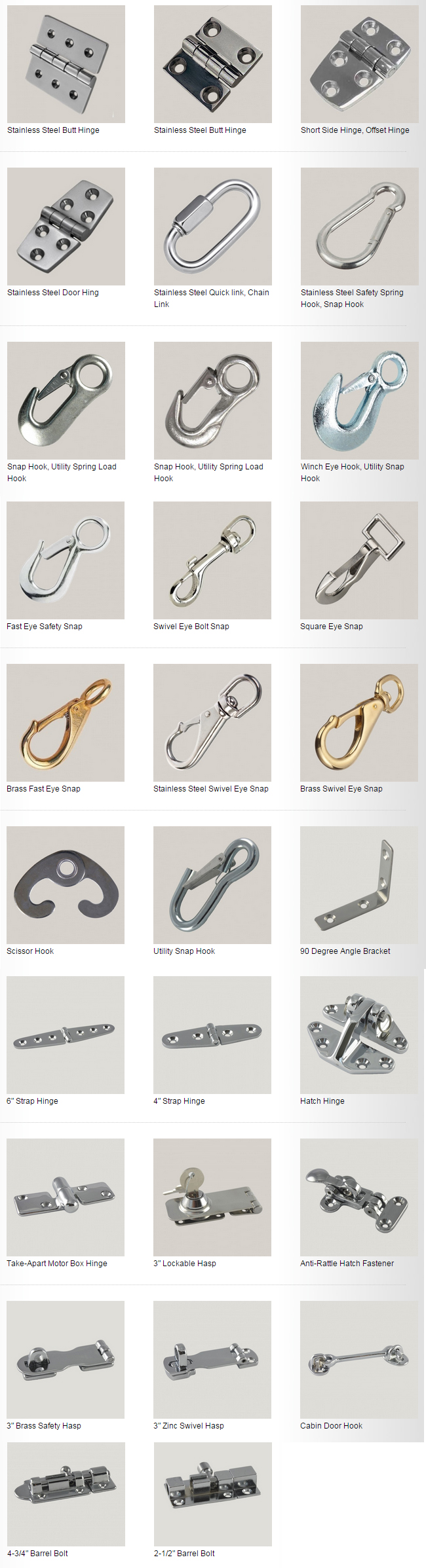 Lock, Hook, Hinge