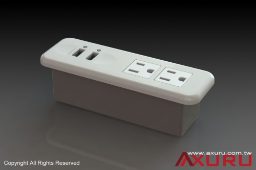 Power sockets with USB charger for furniture