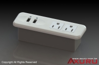 Power sockets with USB charger for furniture