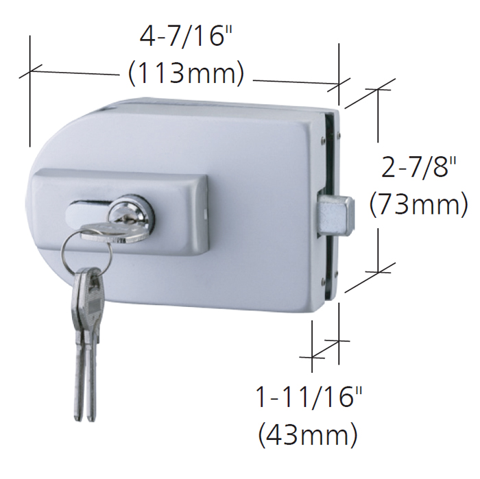GLASS MOUNTED PATCH LOCK