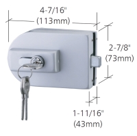 GLASS MOUNTED PATCH LOCK