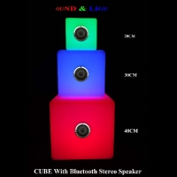Portable Bluetooth Wireless stereo speaker with LED light.