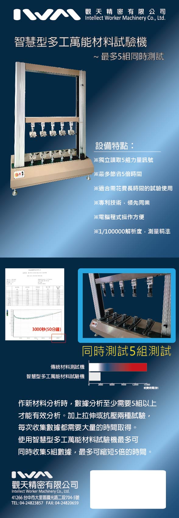 智慧型多工万能材料试验机