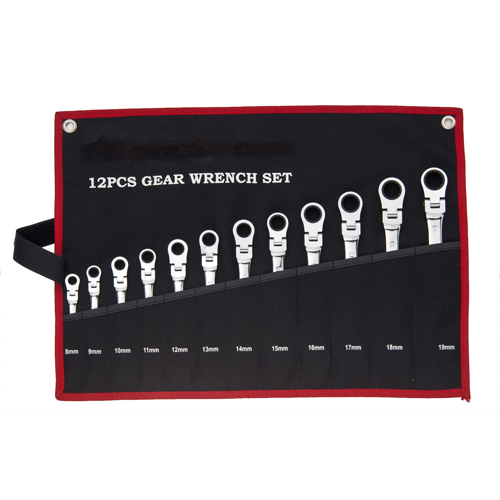 12PCS Flexible Combination Ratchet Wrench