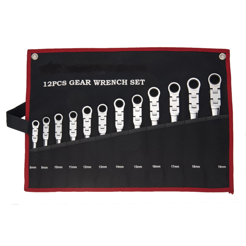 12PCS Twin Flexible Gear Ratchet wrench