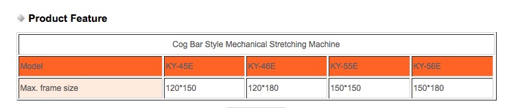 Cog Bar Style Screen Stretching Machine