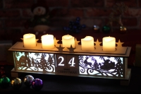 Christmas calendar candle holder