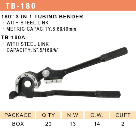 180° 3 In 1 Tubing Bender