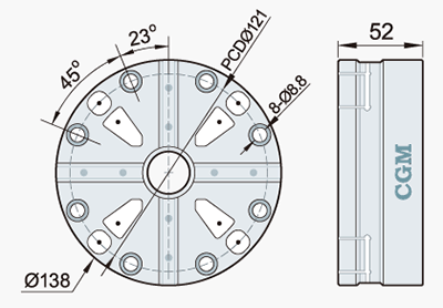 Pneumatic Chuck for Milling Machine