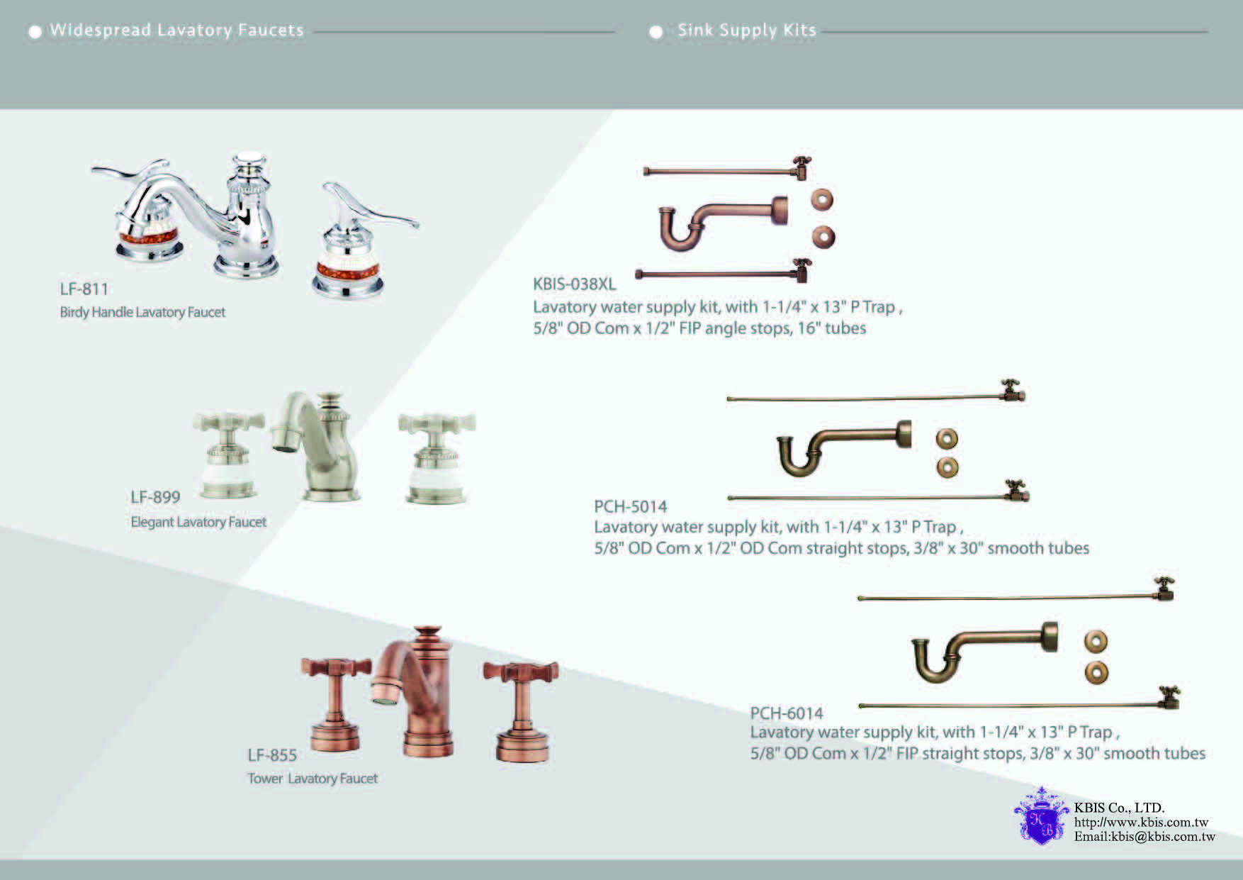 Widespread Lavatory Faucets & Sink Supply Kits