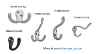 DOUBLE ROBE HOOKS, SINGLE PRONG HOOK, COAT AND HAT HOOK, HOOK WITH THREE PRONGS