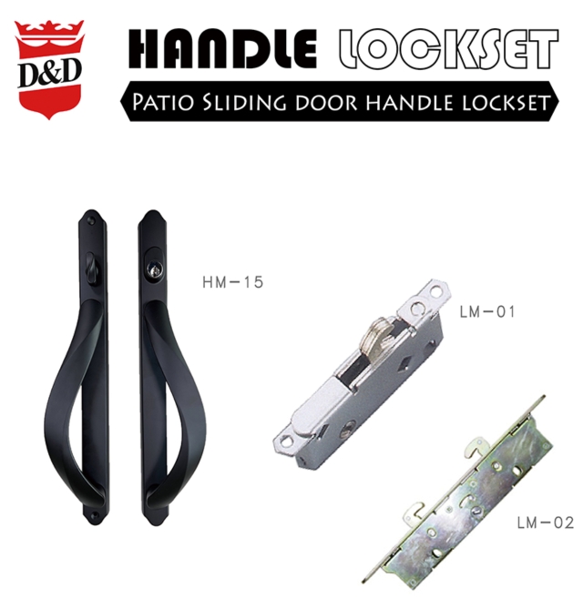 Patio Sliding door handle Lockset