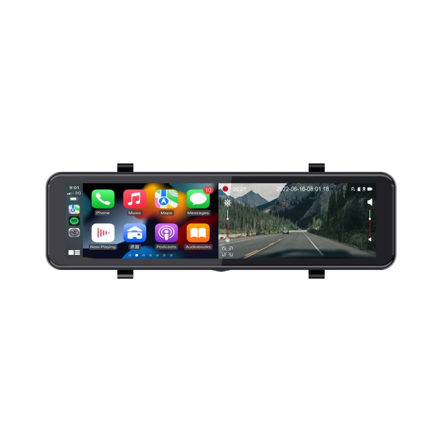 Wireless CarPlay Dual Channel Dashcam with 4K Sony Sensor
