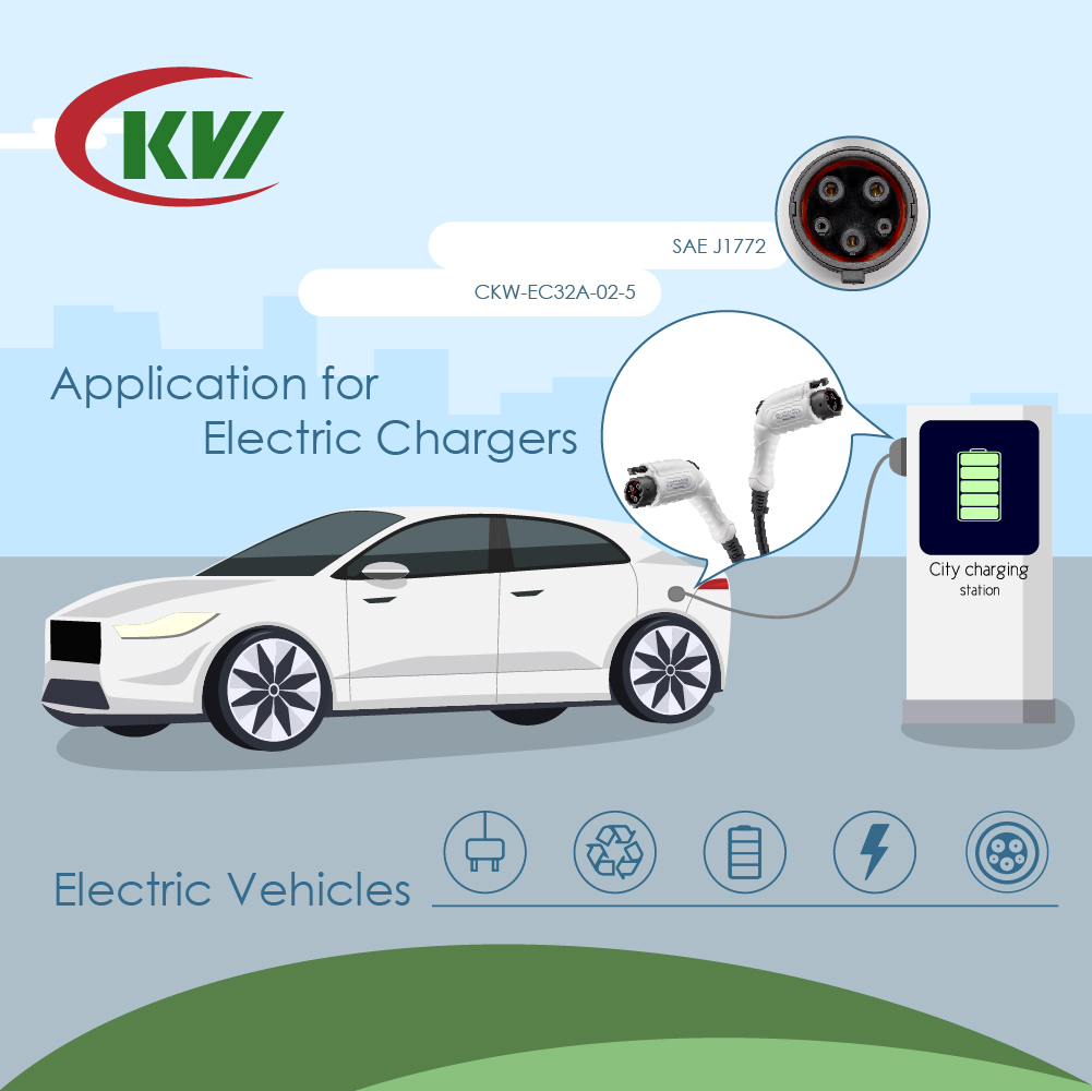 AC Charging Connectors for Electric Vehicles(Two Connectors)