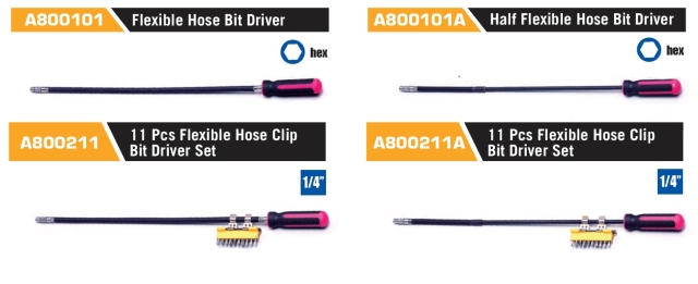 A800101  Flexible Hose Clip Bit Driver Set