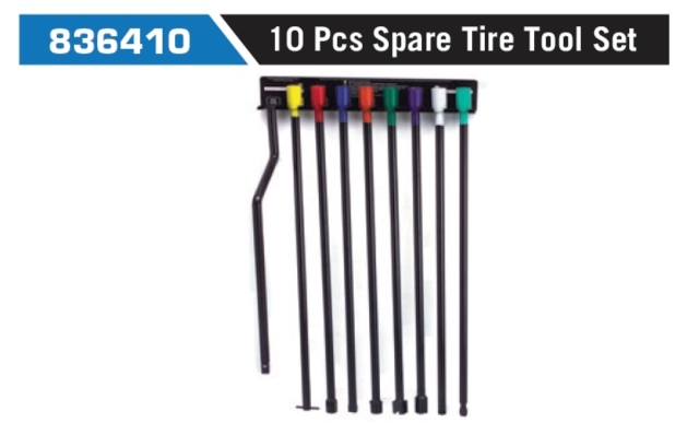 836410 10 Pcs Spare Tire Tool Set