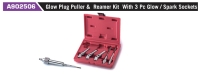 A902506 Glow Plug Puller & Reamer Kit With 3 Pc Glow / Spark Sockets