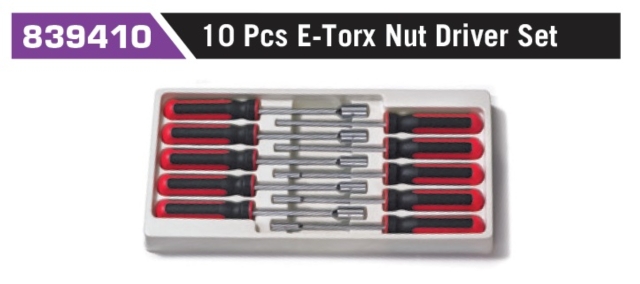 839410 10 Pcs E-Torx Nut Driver Set