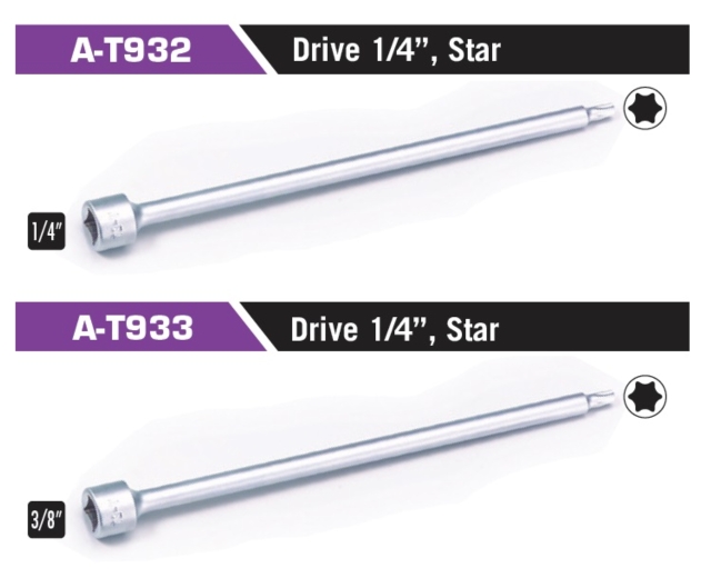 A-T932/A-T933 Drive 1/4”, Star