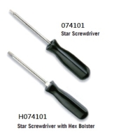074101/H074101 Star Screwdriver with Hex Bolster