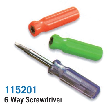 115201 6 Way Screwdriver