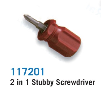 117201 2 in 1 Stubby Screwdriver