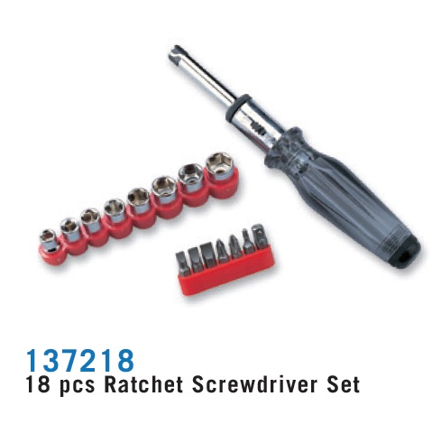 137218 18 pcs Ratchet Screwdriver Set