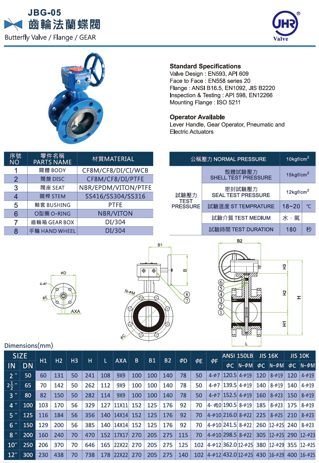 JBG-05 齒輪法蘭蝶閥,鑄鐵對夾蝶閥 JBG-05 齒輪法蘭蝶閥,鑄鐵對夾蝶閥