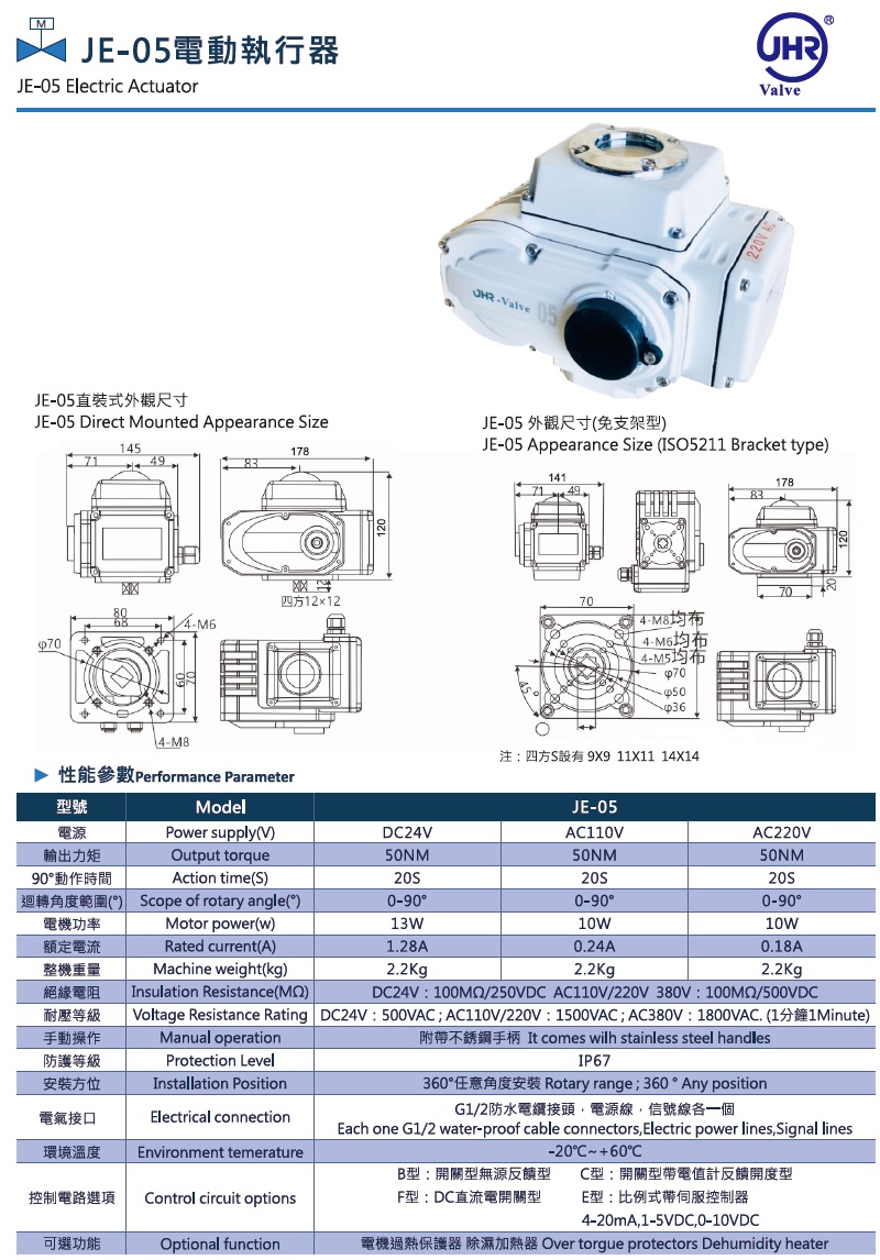 JE-05電動執行器
