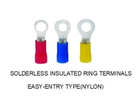 Solderless Insulated Ring Terminals Easy-entery Type (NYLON) |   Solderless Terminals