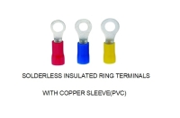 Solderless Insulated Ring Terminals with Cooper Sleeve (PVC)