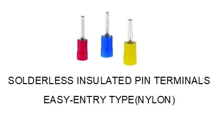 Solderless Insulated Pin Terminals, Easy-entry Type (NYLON)