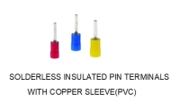 Solderless Insulated Pin Terminals, with Copper Sleeve (PVC)