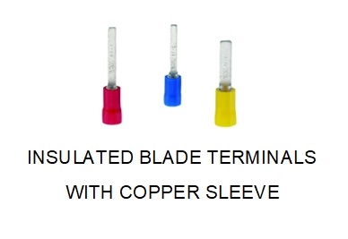 Insulated Blade Terminals with Copper Sleeve Insulated Blade Terminals with Copper Sleeve